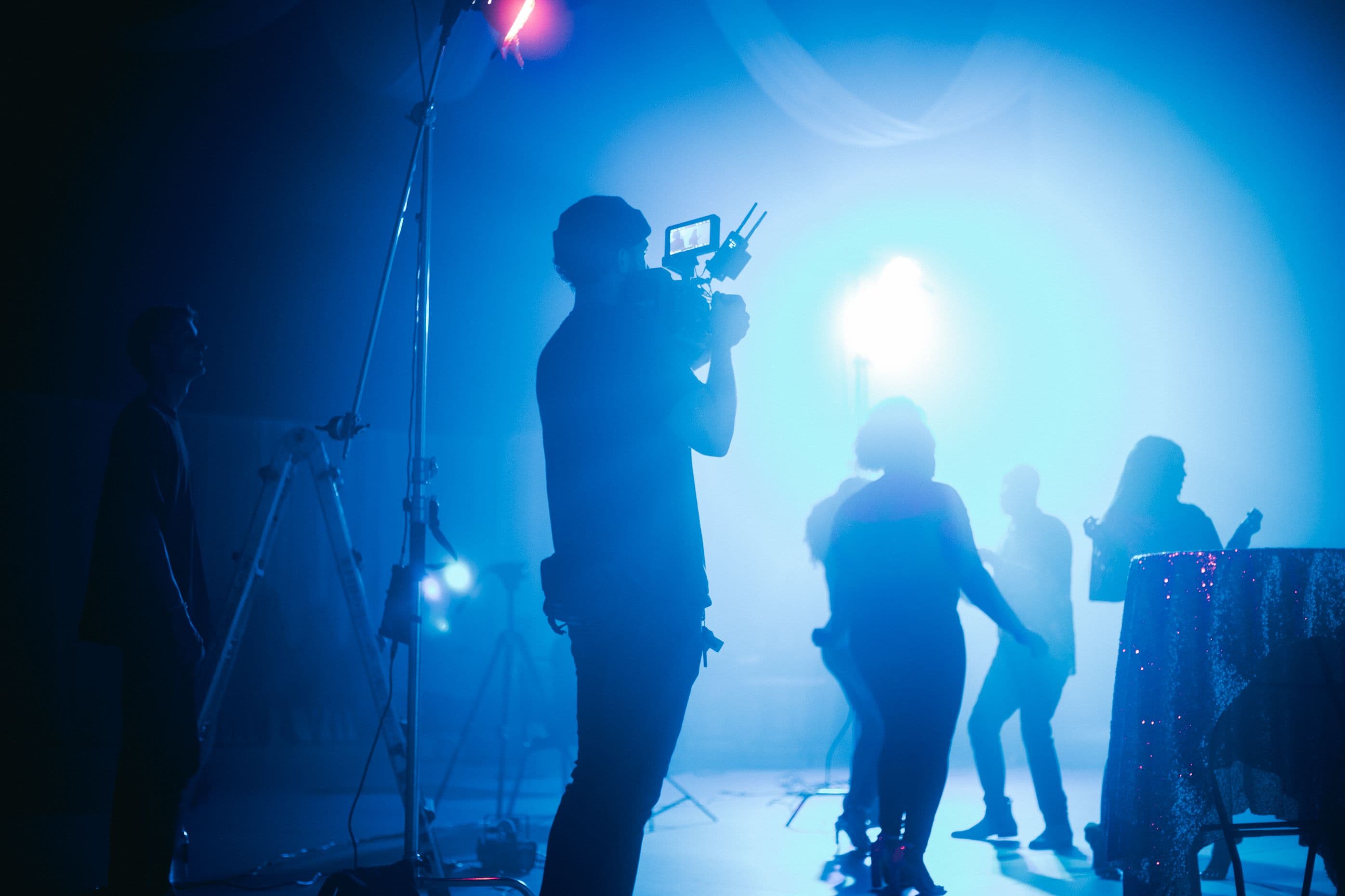 Camera operator on a cinematic set